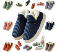 Generico Hadanceo Sunshine Cloud Slippers-Cozy Fuzzy Plush Slipper, Casual Warm Cotton Boots Home Shoes (Blue,32)