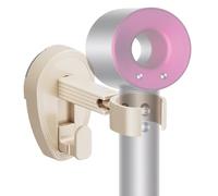 Generico Hair Dryer Holder, 360° Rotatable Mount, 5.51x4.13in Suction Cup Wall Stand, Hands Less Blow Dryer Support, Space-Saving Design for Apartment, Bathroom, Hotel