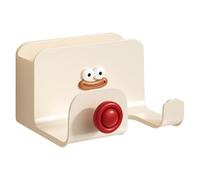 Generico Hair Dryer Storage Rack, Cute Wall-Mounted Hair Dryer Holder, Multi-Purpose Bathroom Organizer for Dormitory, Guesthouse, Home, Hotel, 16x13.7x9.9 cm, Red And White, Yellow, Blue