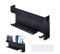 Generico Hair Tool Organizer Wall Mount, Double Layer Curling Iron Holder, 5.31x2.36in Curling Wands Storage, Sturdy Bathroom Storage Rack, Flat Irons, Lipstick, And Hair Accessories