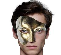 Generico Half Face Cover, Vintage Phantom Face Cover Half F́ace, Adjustable Comfortable Fit Phantom Costume For Carnival, Masquerade, Wedding, Cosplay Party, Halloween