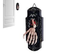 Generico Halloween - ABS 30.5x14.3x12cm 12.01x5.63x4.72in | Motion Sensor Skeleton Hand With Red Light And Spooky Sound Effects | Hanging Door Decor, Scary Prop | For Haunted House