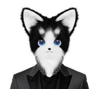 Generico Halloween Animal Head Masque - Adjustable Plush Cosplay Headwear