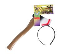 Generico Halloween Axe Headband, Scary Through Head Costume Prop with Bloody Design, Funny Horror Head Accessory for Adults Kids, Party Decoration for Spooky Celebrations 30 * 20 * 1cm