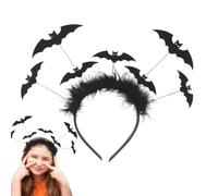 Generico Halloween Bat Headpiece Black Lace Gothic Headband Costume