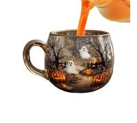 Generico Halloween | Bicchieri a Tema Spettrale | Da Tè A Tema Fantasma Del Sentiero Stregato | Per Piano di Lavoro della Cucina Casa Latte Acqua con Ghiaccio Succo Caffellatte Tè