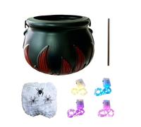 Generico Halloween Black Cauldron - PP Light Up Party Bowl Decoration