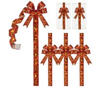 Generico Halloween Bow Set | 4 LED Warm Glow Ribbons for Light Up Your Home