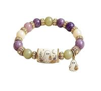 Generico Halloween Bracelets for Women Ghost Beaded Stretch Charm Fashion