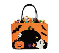 Generico Halloween Candy Bags - Reusable Snack Tote Bag With Handle | Snack Tote Bag With Handle Halloween Holiday Decor For Kids Boys Girls Parties School Events Classroom Haunted House