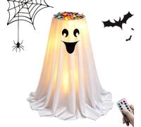 Generico Halloween Candy Bowl LED Ghost Candy Holder with Remote Control