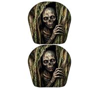 Generico Halloween Car Headrest Covers - Horror Polyester Seat Decor 2Pcs