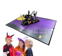 Generico Halloween Card - Handmade Paper Craft 3D Card, Scary Pumpkin House Design | Creative Happy with Haunted Scene, Funny Birthday for Children Adults Friends Festive Occasions Events