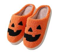 Generico Halloween Casa Pantofole Donna Invernali Nere con fantasmi carini bianchi. Divertenti e comode, ideali per il tempo libero, massimo comfort.Calde in Peluche Comodità per Tempo Libero e Casa