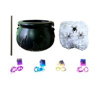 Generico Halloween Cauldron | Bubbling Candy Bucket Decor Kit with Lights |