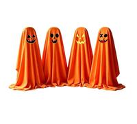 Generico Halloween Chair Covers 4 Pieces Ghost Pumpkin Spooky Bench Wrap