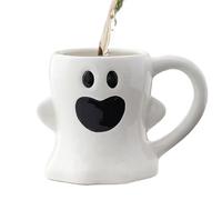 Generico Halloween Coffee Mug with Ghost Face Design, Ceramic Ghost Mugs, Cute Gothic Cup, Fall Kitchen Party Cups for Adults Kids Cafe Holiday, Tea Hot Chocolate, 15x11x11 inches