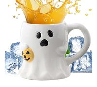 Generico Halloween Coffee Mugs, 400ml Ghost Face Cup, Cute Spooky Ceramic Bottle, 4.09 Inches, Gothic Drinkware for Tea, Kitchen, Party, Fall, Cafe, Holiday, Adults, Kids, Seasonal Sips