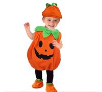 Generico Halloween Costume Neonato Ragazza Unisex Costume Di Halloween Completini Di Halloween Zucca Set 0-24 Mesi Baby Jumpsuit Per Bambini Vestito Da Carnevale Bambino Tuta Bimbo Cappello E Scarpe