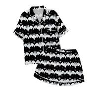Generico Halloween Costume Pigiama per Bambini,Costume Cosplay personalità Camicia da Scheletro di Pantaloni Set Abbinato Abbigliamento Comodi Regalo Bambini 1-12 Anni