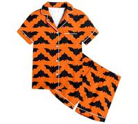Generico Halloween Costume Pigiama per Bambini,Divertente Stampa Fantasma personalità Camicia Abbottonato Costumi di Carnevale Feste dei Cartoni Animati Ideale Giocare