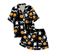 Generico Halloween Costume Pigiama per Bambini,Pigiama Divertente Abiti Casual Adolescenti Abbigliamento Costumi di Carnevale Feste Stampa dei Cartoni Animati Regalo Bambini 1-12 Anni