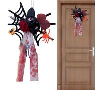 Generico Halloween Decorations, Haunted House Decor with SpiIder And Skull, Felt Cloth Creepy Ornament for Halloween Indoor Home Festival, Window, Door, And Wall, 19.69x12.2 Inches