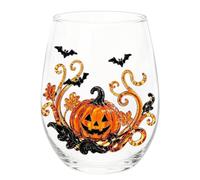 Generico Halloween Drinking Glass 420ml Ghost Pumpkin Clear Drinkware