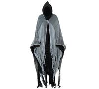 Generico Halloween Fantasma Costume Adulto Halloween Mantello Spaventoso con Cappuccio Mantello Fantasma Vestito Fantasma Costumi Horror Demoni Halloween Costume per Uomo Donna