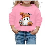 Generico Halloween Felpa Bambini, Felpa Per Bambino Maniche Lunghe Casual Maglione Manica Lunga Sweatshirt Maglione Maniche Lunghe Scollo Rotondo Top Maglietta Per Bambina 2-12 Anni