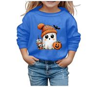 Generico Halloween Felpa Bambini, Felpa Per Bambino Maniche Lunghe Casual Maglione Manica Lunga Sweatshirt Maglione Maniche Lunghe Scollo Rotondo Top Maglietta Per Bambina 2-12 Anni