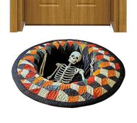 Generico Halloween Floor Mat - Optical Illusion - Round Non-Slip - Rug