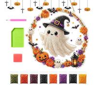 Generico Halloween Gem Art Kits, 2D Cat Ghost Acrylic Sparkling Decor