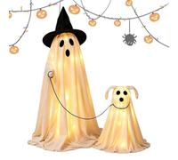 Generico Halloween Ghost Decor Spooky LED Lights Warm Glow Lawn Ornaments