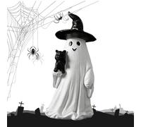 Generico Halloween Ghost Figurine, Spooky Tabletop Decoration, Seasonal Resin Ghost Sculpture, Compact Haunted Accent Piece, Ideal for Desktop, Dining Table, Entryway, Cabinet, Bookshelf