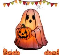 Generico Halloween Ghost Lamp, Cute Reading Light, 1.97x1.97in Authentic Resin Desk Ornament, Soft Ambient Glow, Spooky Festive Design for Table, Shelf, Window, Home, Holiday, Display Use