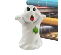 Generico Halloween Ghost Pumpkin Figurine - 6.5x6.5x8cm Spooky Resin Mini Statue | Cute Decorative Ornament For Haunted House Tabletop Shelf Mantel | Halloween Decoration - Party Home Office