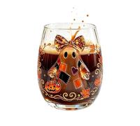 Generico Halloween Ghost Pumpkin Glass 400ml Stemless Wine Cup For Party