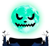 Generico Halloween Glow Moon Wall Stickers - Creepy Funny Face Decal Decor | | Luminous PVC Material Self-Adhesive Waterproof Easy Peel & Stick Long-Lasting Glow In The Dark Window Party Cling