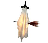Generico Halloween Glowing Ghost Decoration LED Lighted Swinging Hanging Ghost Prop Outdoor Yard Garden Porch Haunted House Party Decor