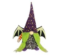 Generico Halloween Gnome Plush Toy Glowing Bat Wings Stuffed Figure Decor