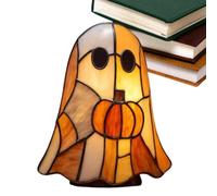 Generico Halloween Lamp, Cute Ghost Reading Light for Desk or Shelf, Resin Tabletop Ornament for Book Lovers, Spooky Window Decor for Home Entryway Holiday Display, 1.97x1.97x5.12 Inches