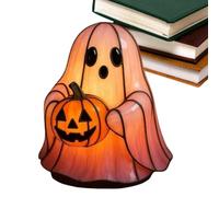 Generico Halloween Lamp, Cute Ghost Reading Light for Desk or Shelf, Resin Tabletop Ornament for Book Lovers, Spooky Window Decor for Home Entryway Holiday Display, 1.97x1.97x5.12 Inches
