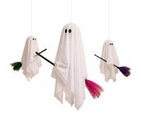 Generico Halloween Light Up - Ghost 3 Pieces Flying Spooky Ghost Ornament | Floating Halloween Decorations For Indoor Yard Garden Lawn Porch Front, Window Home Office Party School Patio