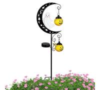 Generico Halloween Lights Outdoor Double 30cm Pumpkin Crescent Funny Decor | Solar Lights Halloween Outdoor Decor For Outdoor Garden Lawn Pathway Park Fall Party Holiday