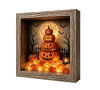 Generico Halloween Memory Box - 21.5x21.5cm LED Pumpkin Photo Frame Decor