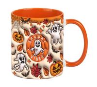Generico Halloween Mug, 350ml Funny Ceramic Coffee Cup, Home Drinkware, Autumn Holiday for Men, Women, Couples, Birthday, Party, Thanksgiving, Christmas, Kitchen Décor, 3.74x3.74x3.15 Inches