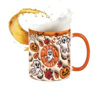 Generico Halloween Mug, Funny Ceramic Cup, Spooky Tea Cup, Travel Coffee Cups for Men, Women, Lovers, Birthday, Autumn, Christmas, Thanksgiving, Holiday, Fall Party, Coworkers, 3.74x3.15 inches