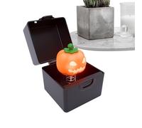 Generico Halloween Music Box, Pumpkin-Themed Wind-Up Musical Case with Vintage Melody 2.76x2.83x2.83 Inches, Spooky Holiday Decoration Gift for Kids Collectors Adults Home Tabletop Events