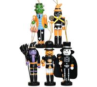 Generico Halloween Nutcracker Ornaments | 5 Pieces Wooden Ornaments